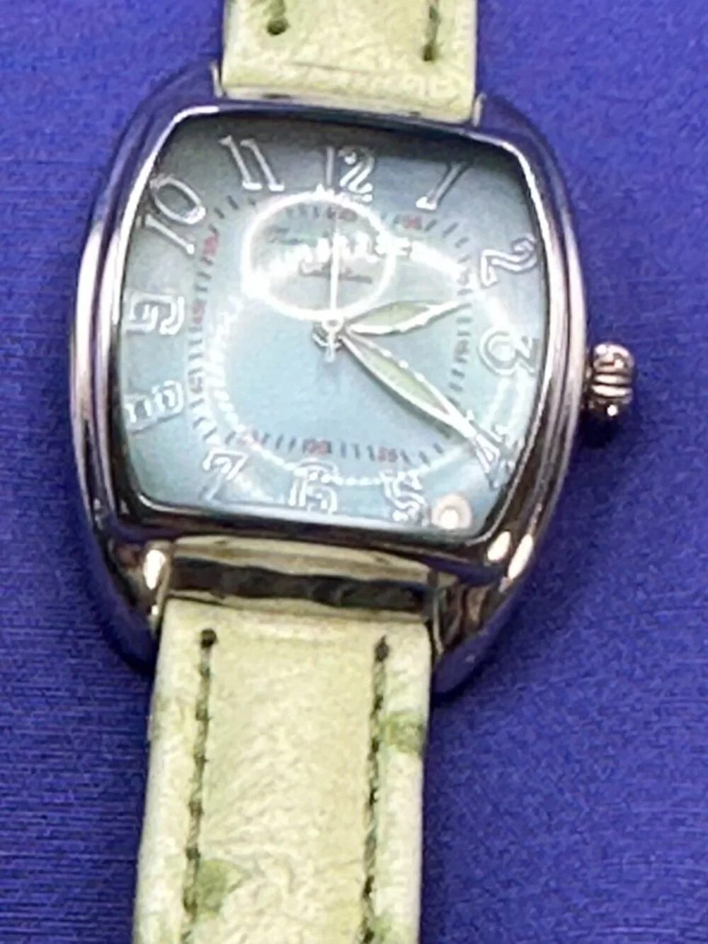 Marcel Drucker Watch Genuine Leather Strap.  Fresh Battery
